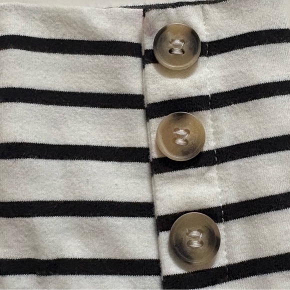 Striped Black and White Women's Top - Picture 2 of 2